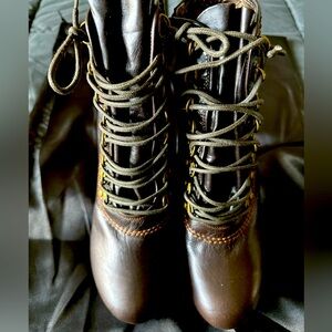 Two Lips “Teflon” Laced Platformed Leather Boot